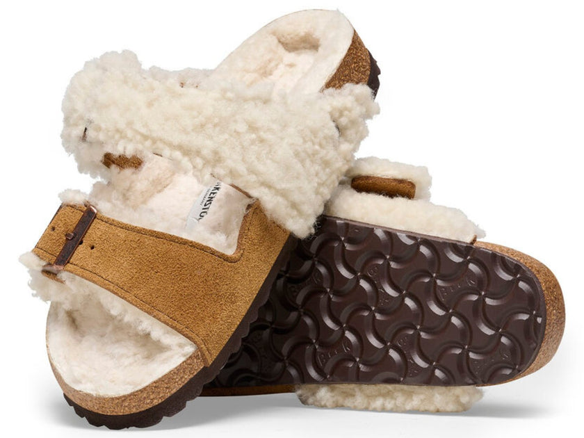 ARIZONA BIG BUCKLE SHEARLING-TEDDY EGGSHELL - Bend Shoe Co