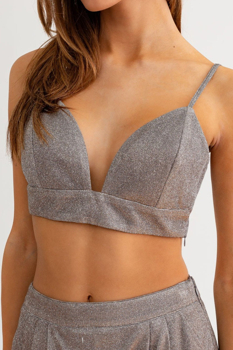 Silver glitter bralette fashion