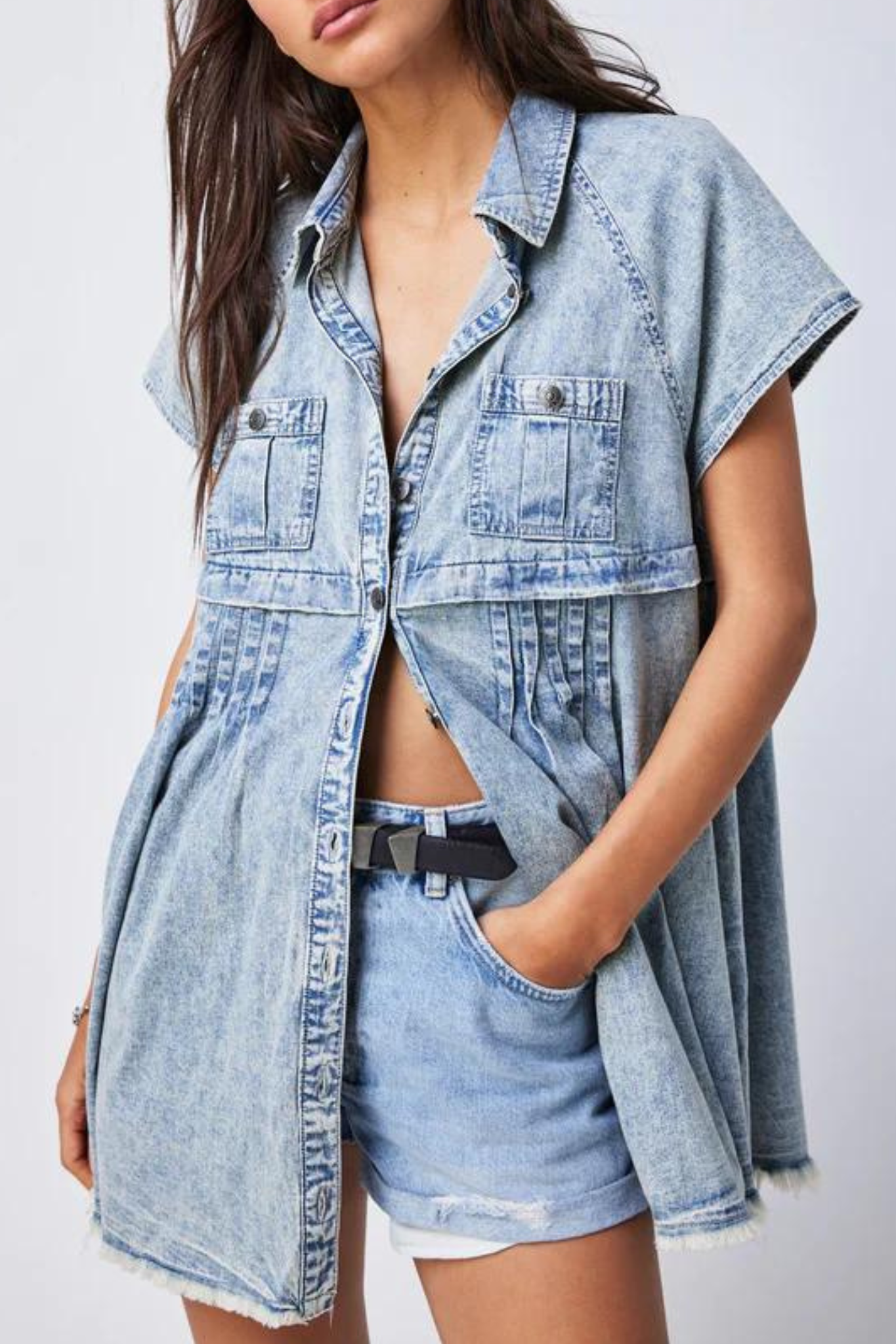 Free People: Ronnie Denim Tunic