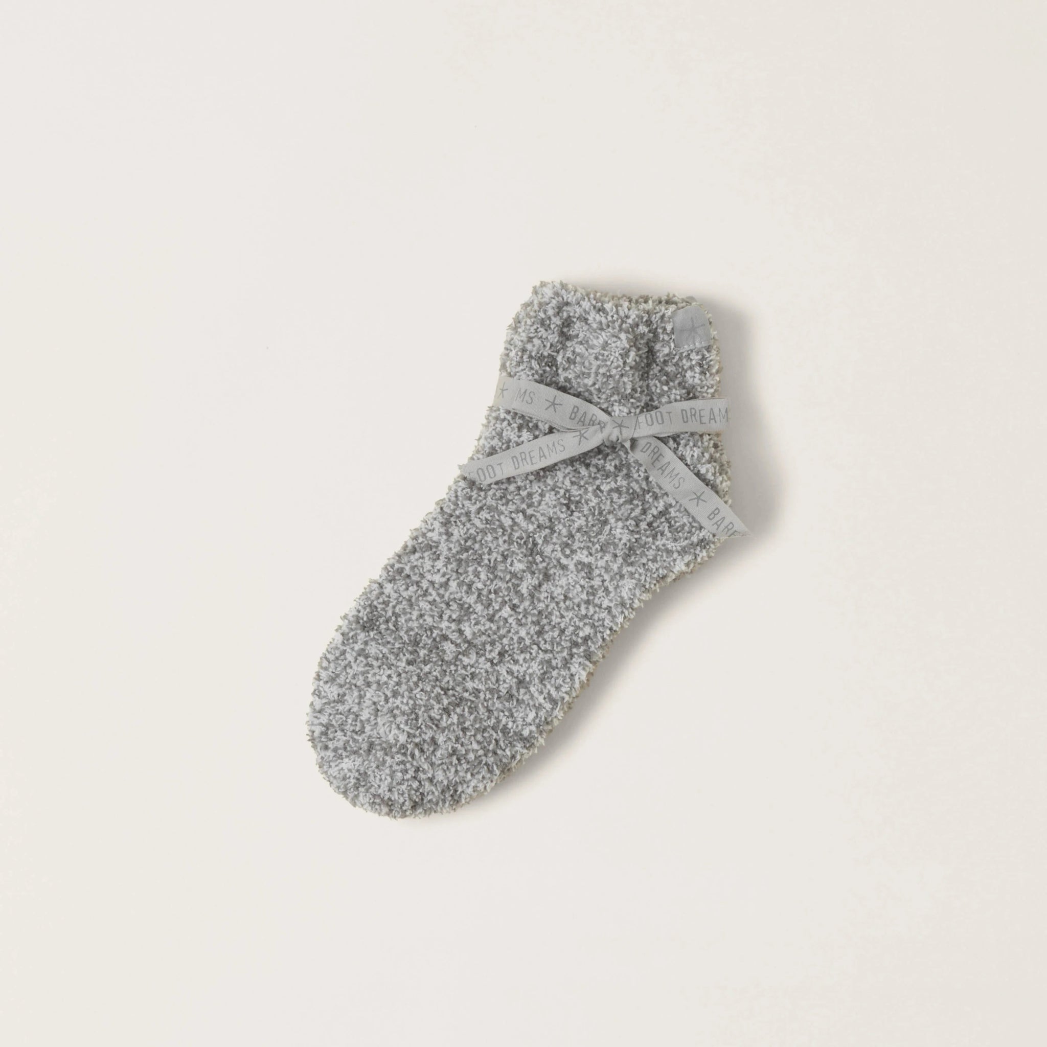 Barefoot Dreams: Cozy Chic Heathered Tennis Socks in Moonbeam & White - J. Cole ShoesBAREFOOT DREAMSBarefoot Dreams: Cozy Chic Heathered Tennis Socks in Moonbeam & White