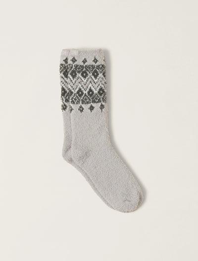 Barefoot Dreams: CozyChic Fair Isle Socks in Malibu Mist - J. Cole ShoesBAREFOOT DREAMSBarefoot Dreams: CozyChic Fair Isle Socks in Malibu Mist