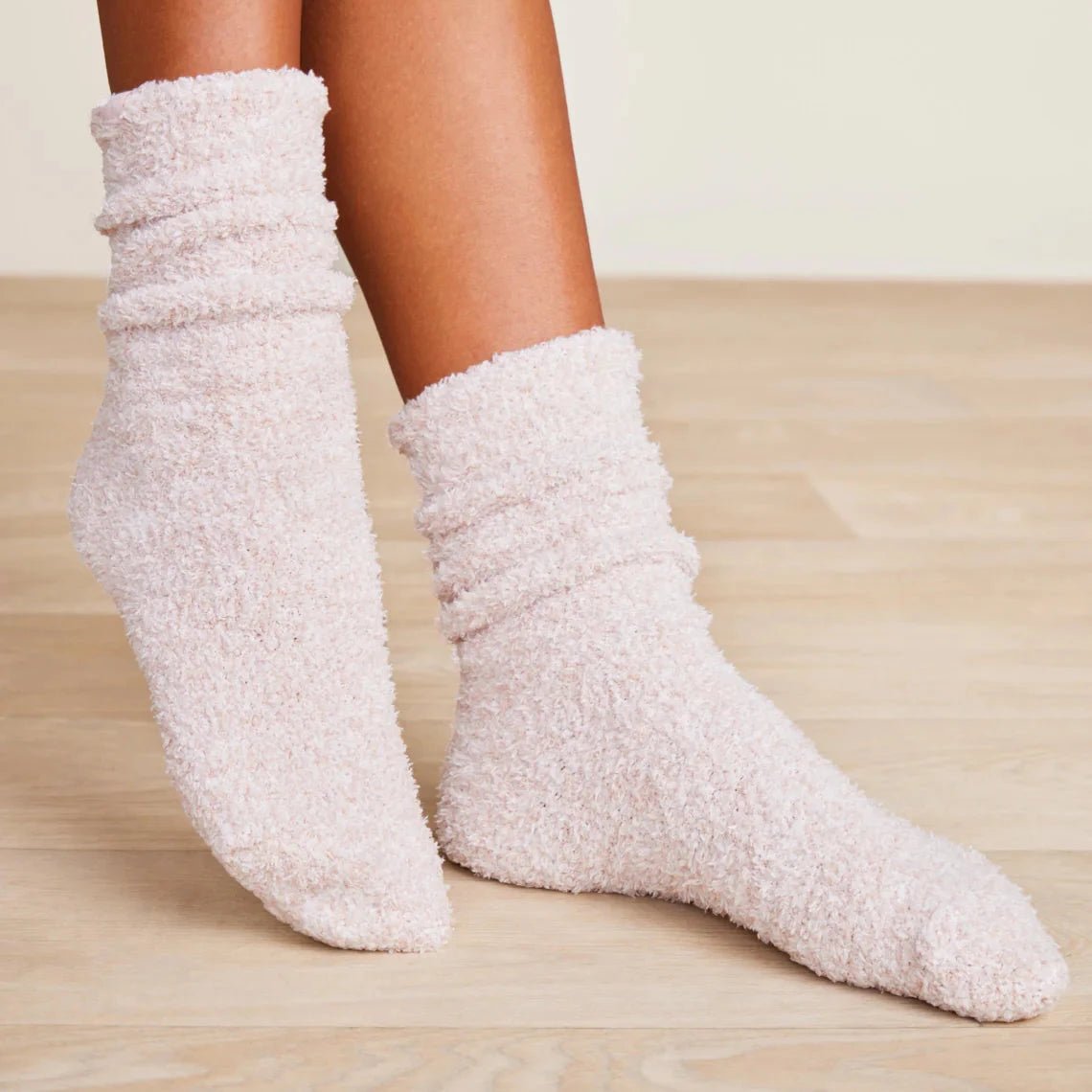 Barefoot Dreams: CozyChic Heatherd Socks in Dusty Rose & White - J. Cole ShoesBAREFOOT DREAMSBarefoot Dreams: CozyChic Heatherd Socks in Dusty Rose & White