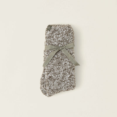 Barefoot Dreams: CozyChic Heathered Socks in Olive Branch & White - J. Cole ShoesBAREFOOT DREAMSBarefoot Dreams: CozyChic Heathered Socks in Olive Branch & White