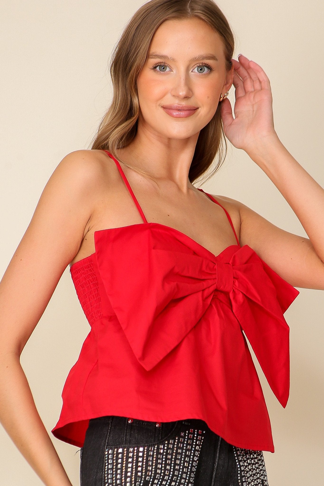 Big Bow Top in Red - J. Cole ShoesTIMINGBig Bow Top in Red