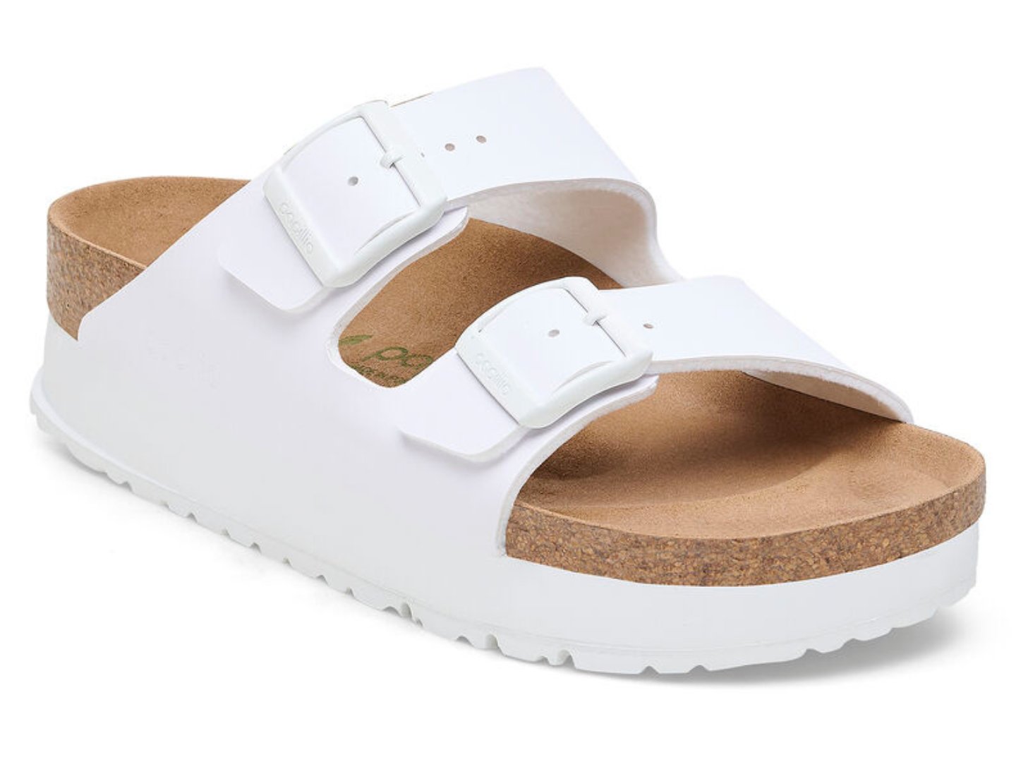 Birkenstock: Arizona Flex Platform in White - J. Cole ShoesBIRKENSTOCKBirkenstock: Arizona Flex Platform in White