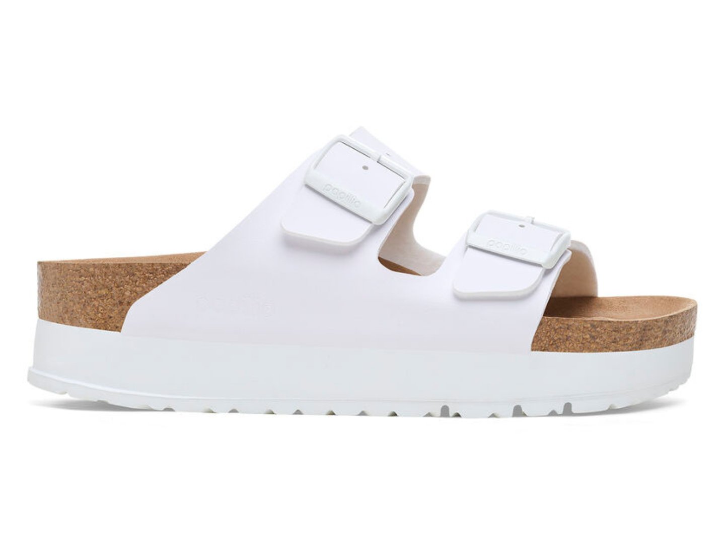 Birkenstock: Arizona Flex Platform in White - J. Cole ShoesBIRKENSTOCKBirkenstock: Arizona Flex Platform in White