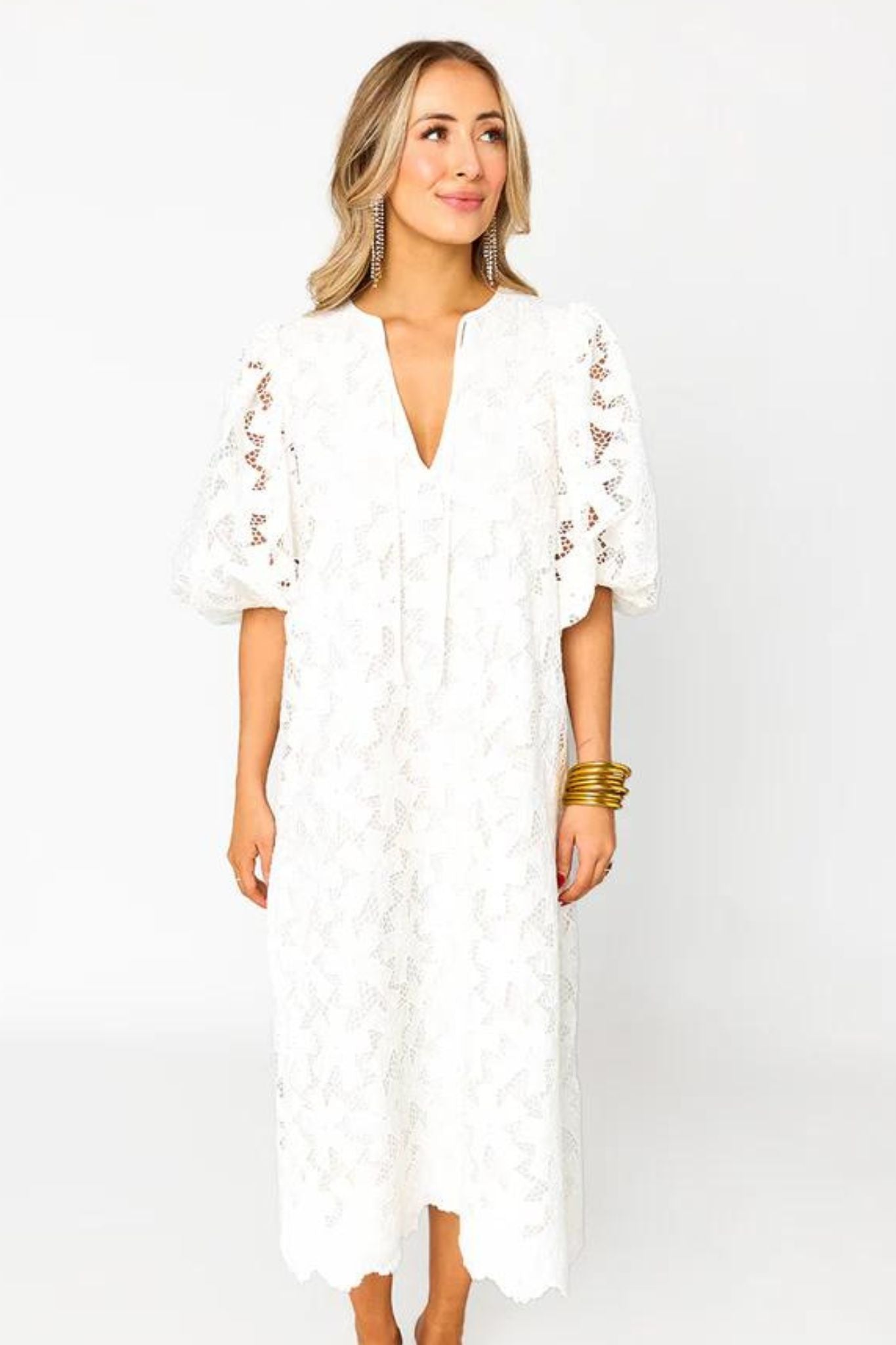 Buddy Love: Pamela Spritzer Maxi Dress in White - J. Cole ShoesBUDDYLOVEBuddy Love: Pamela Spritzer Maxi Dress in White