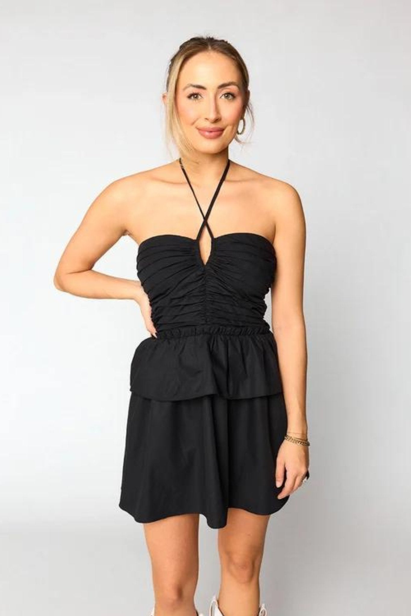 Buddy Love: Remi Halter Romper In black - J. Cole ShoesBUDDYLOVEBuddy Love: Remi Halter Romper In black