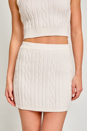 Cable Knit Mini Skirt - J. Cole Shoesle lisCable Knit Mini Skirt