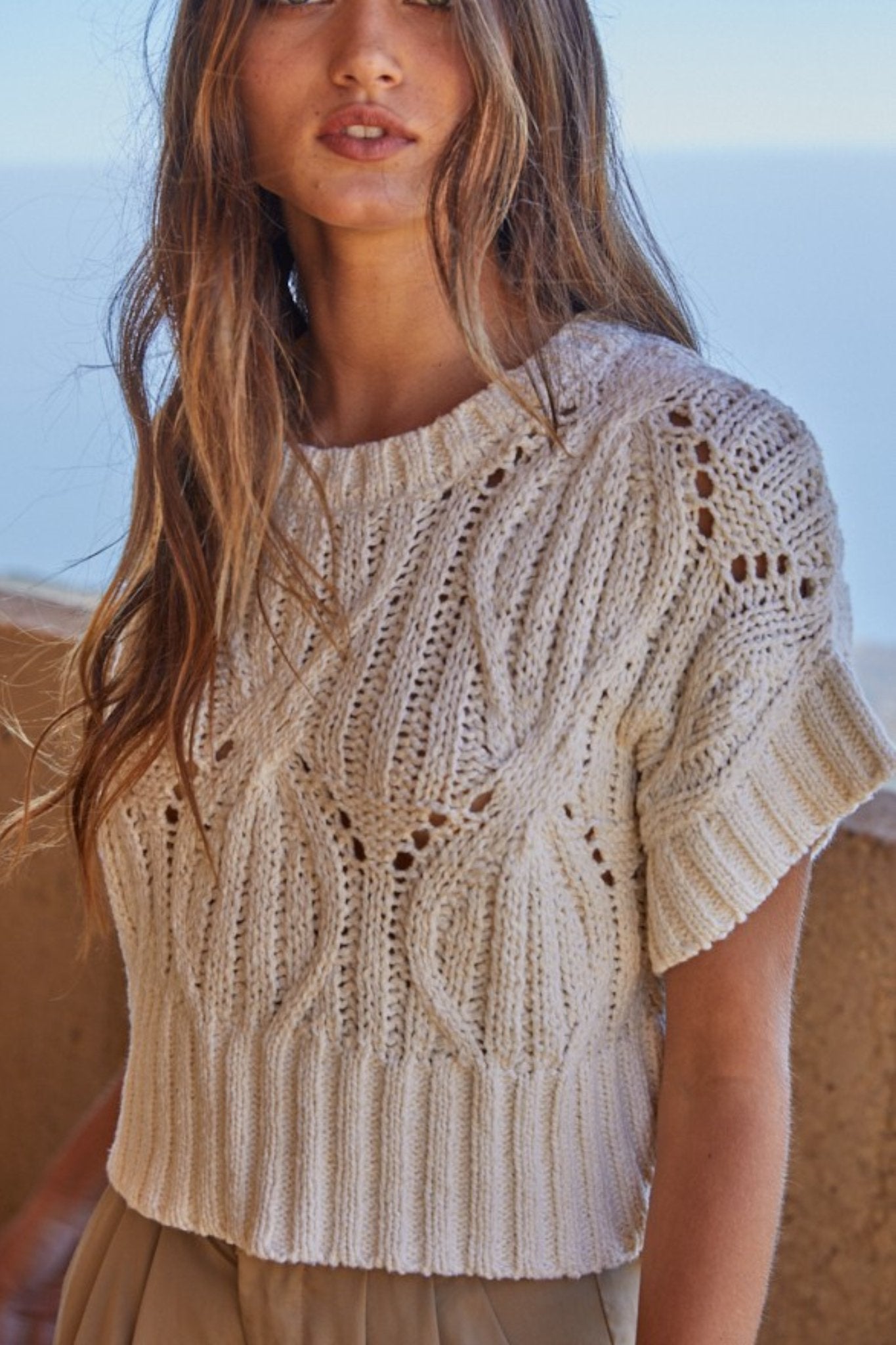 Cali Crochet Top in Cream - J. Cole ShoesBY TOGETHERCali Crochet Top in Cream