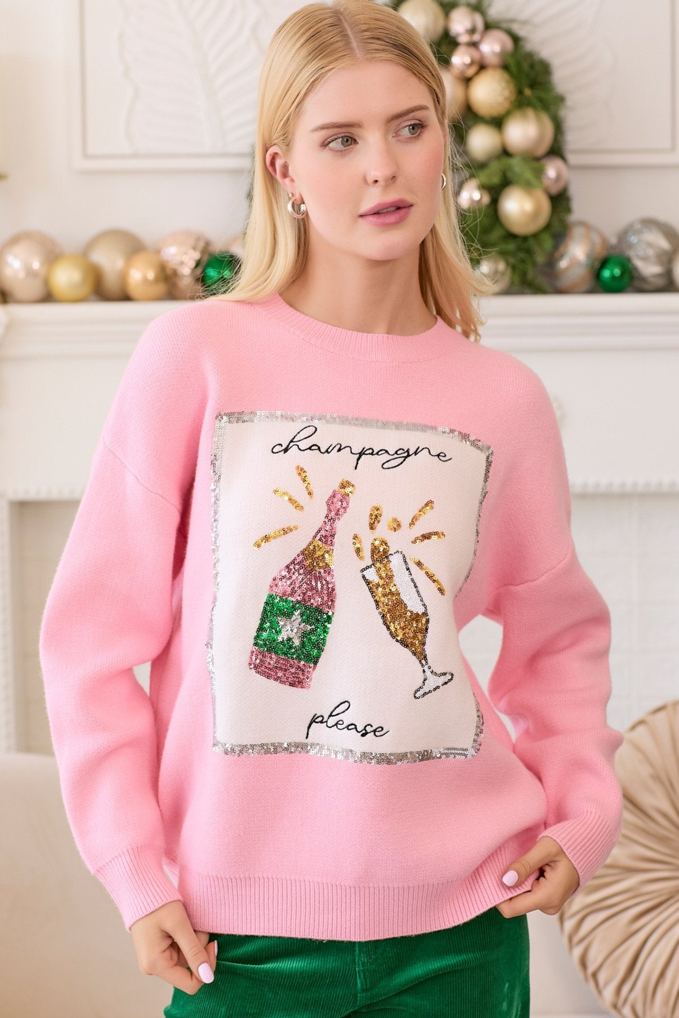 Champagne Pop Sweater - J. Cole ShoesMAIN STRIP APPARELChampagne Pop Sweater