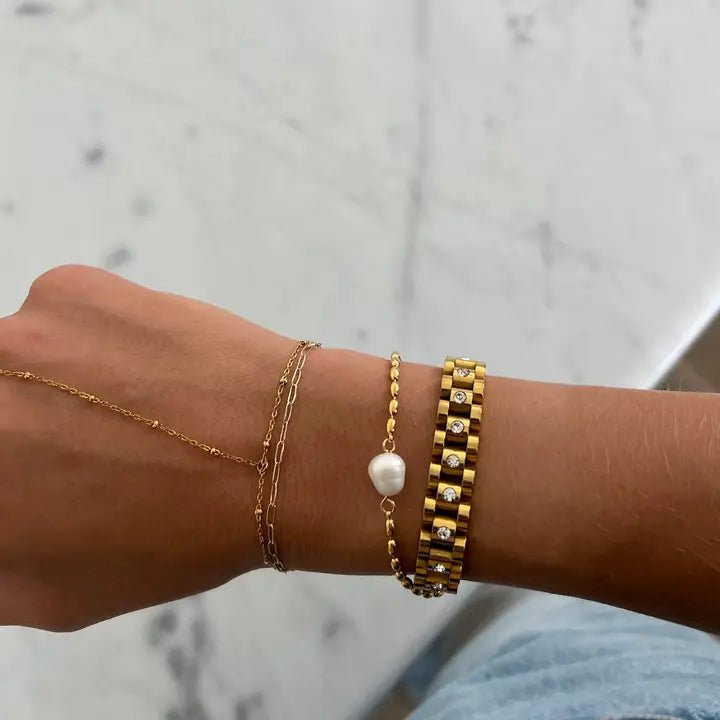 Chansuttpearls: Pearl Beaded Bracelet - J. Cole ShoesCHANSUTTPEARLSChansuttpearls: Pearl Beaded Bracelet