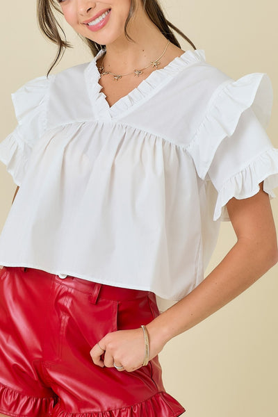 Colette Blouse in White - J. Cole ShoesDAY + MOONColette Blouse in White