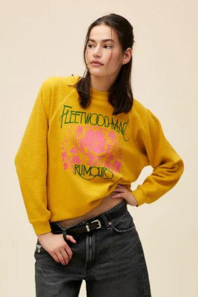 Daydreamer: Fleetwood Mac Floral reverse Sweatshirt in Golden Daze - J. Cole ShoesDAYDREAMERDaydreamer: Fleetwood Mac Floral reverse Sweatshirt in Golden Daze