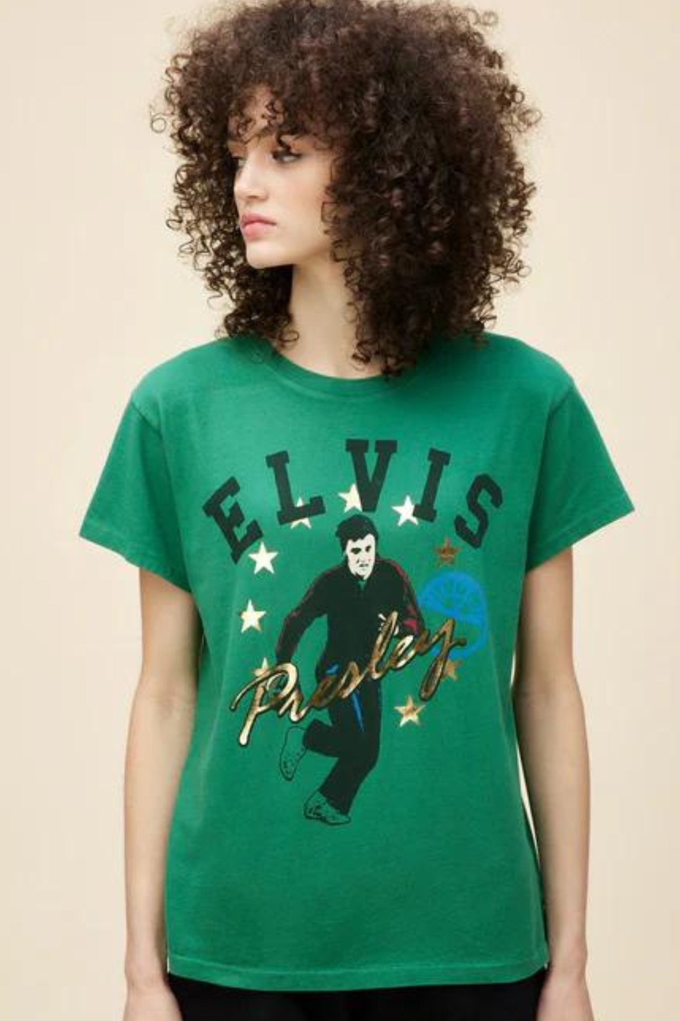 Daydreamer: Sun Records Elvis Collegiate Tour Tee in Jade - J. Cole ShoesDAYDREAMERDaydreamer: Sun Records Elvis Collegiate Tour Tee in Jade