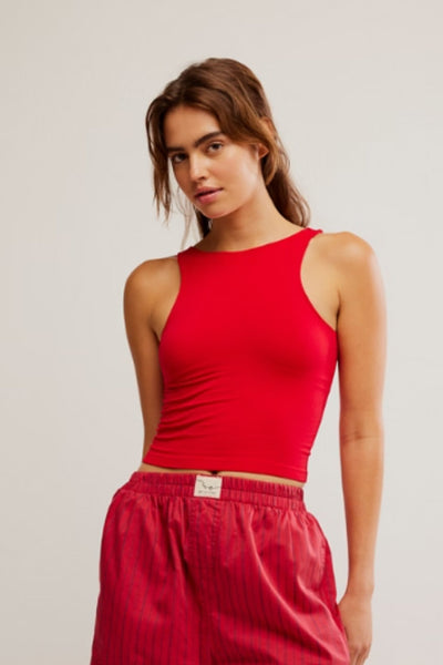 Free People: Clean Lines Cami in Cherry Crush - J. Cole ShoesFREE PEOPLEFree People: Clean Lines Cami in Cherry Crush