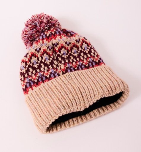 Free People: First Frost Fairisle Pom Pom Beanie - J. Cole ShoesFREE PEOPLEFree People: First Frost Fairisle Pom Pom Beanie