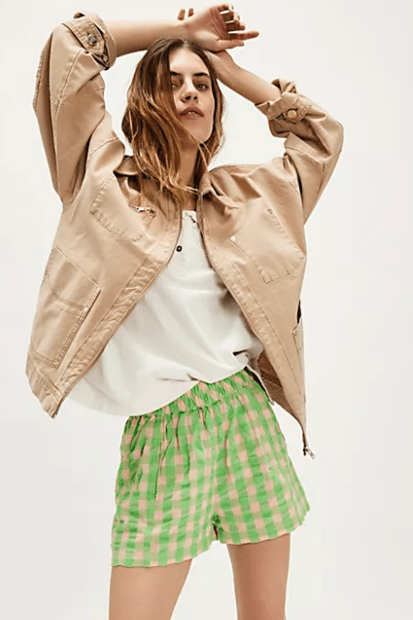 Free People: Get Free Seersucker Shorts in Exotic Lime Combo - J. Cole ShoesFREE PEOPLEFree People: Get Free Seersucker Shorts in Exotic Lime Combo