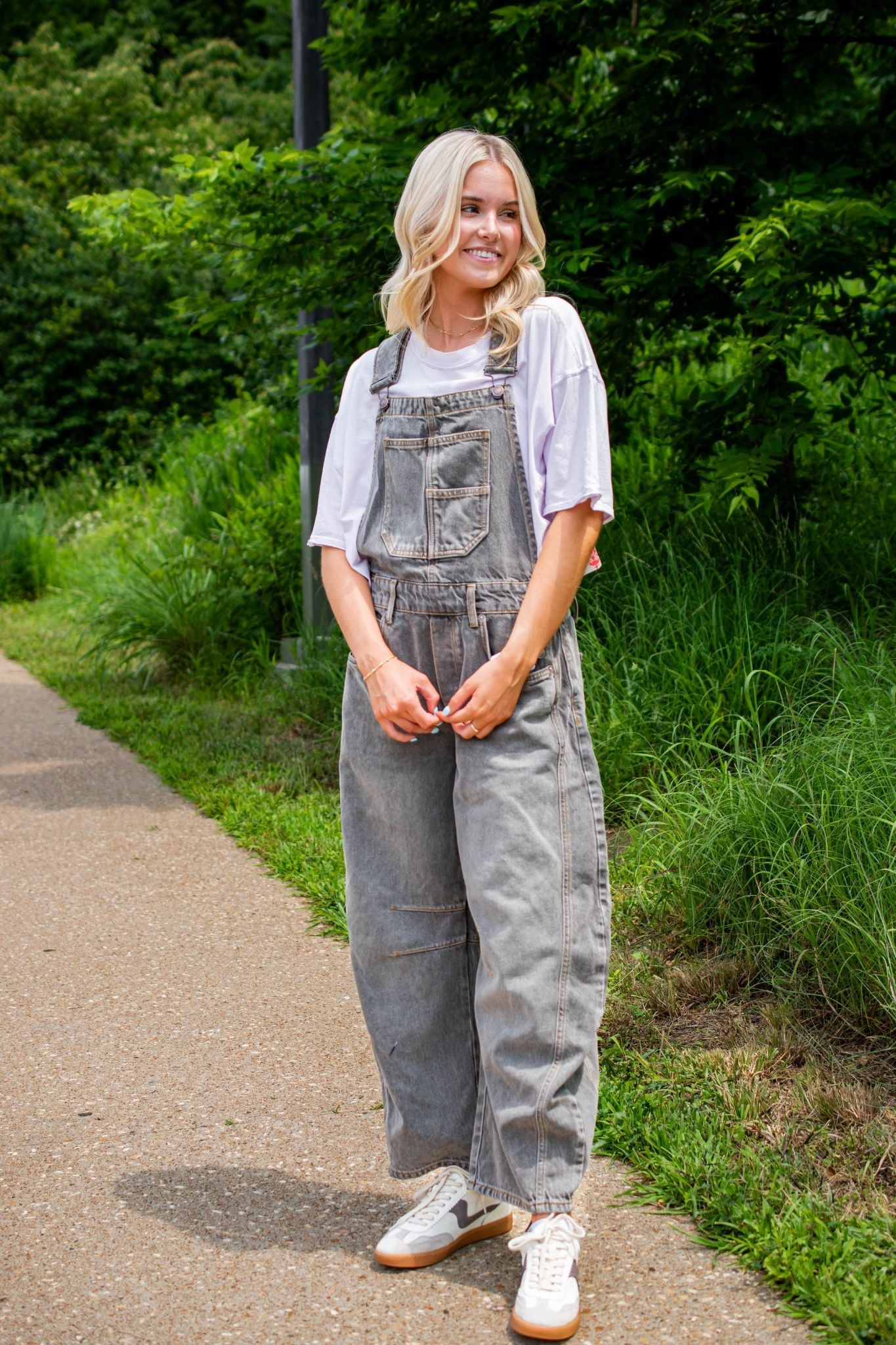 Free People: Good Luck Overall in Archive Grey - J. Cole ShoesFREE PEOPLEFree People: Good Luck Overall in Archive Grey