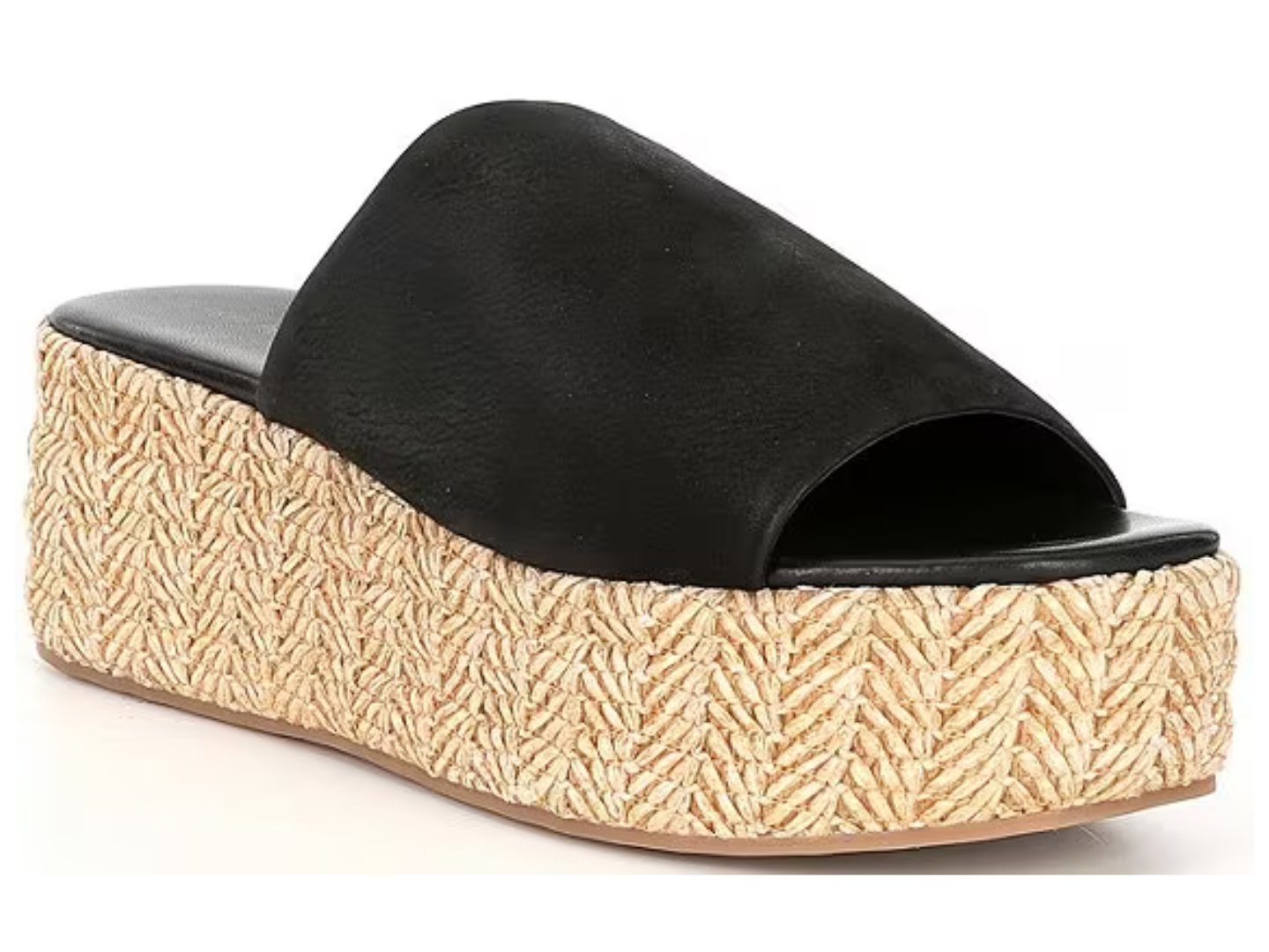 Free People: Harbor Raffia Flatform in Black - J. Cole ShoesFREE PEOPLEFree People: Harbor Raffia Flatform in Black