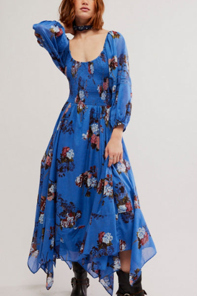 Free People: Morning Glory Maxi in Dutch Blue Combo - J. Cole ShoesFREE PEOPLEFree People: Morning Glory Maxi in Dutch Blue Combo