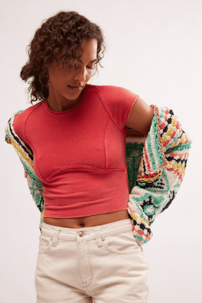 Free People: Protagonist Tee - Red Racer - J. Cole ShoesFREE PEOPLEFree People: Protagonist Tee - Red Racer