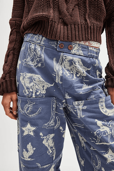 Free People: Seaside Pull - On Pant in Indigo Rodeo - J. Cole ShoesFREE PEOPLEFree People: Seaside Pull - On Pant in Indigo Rodeo