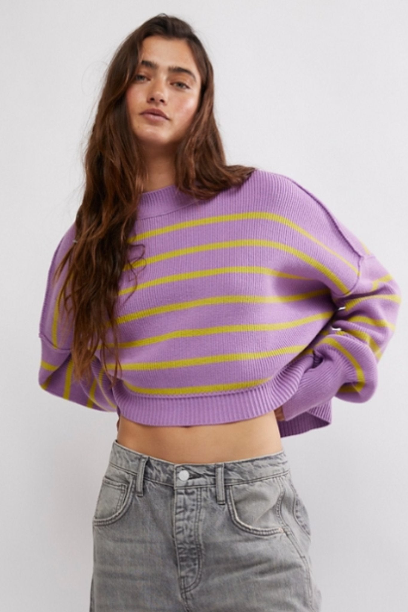 Free People: Stripe Easy Street Crop Pullover - J. Cole ShoesFREE PEOPLEFree People: Stripe Easy Street Crop Pullover