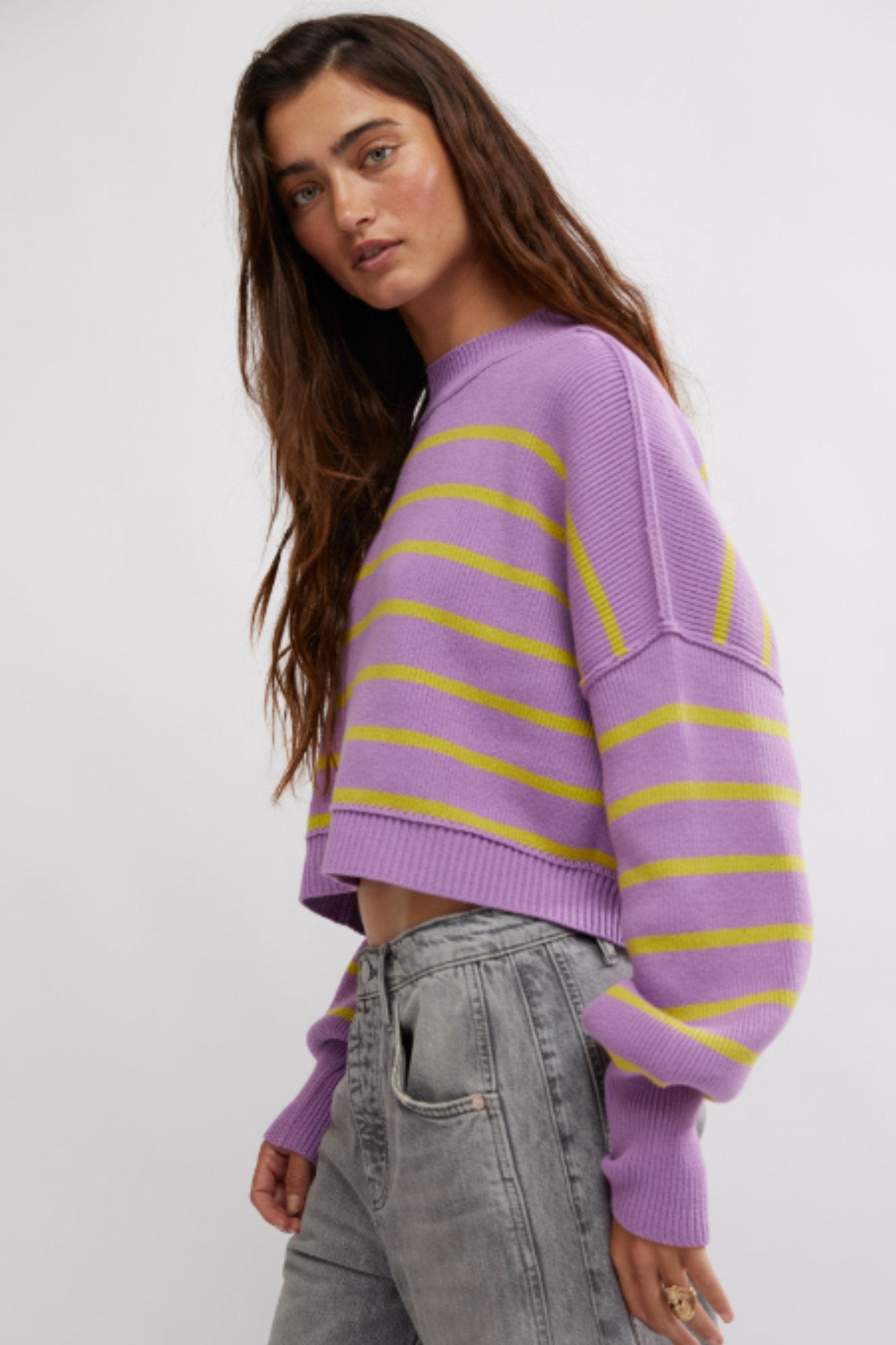 Free People: Stripe Easy Street Crop Pullover - J. Cole ShoesFREE PEOPLEFree People: Stripe Easy Street Crop Pullover