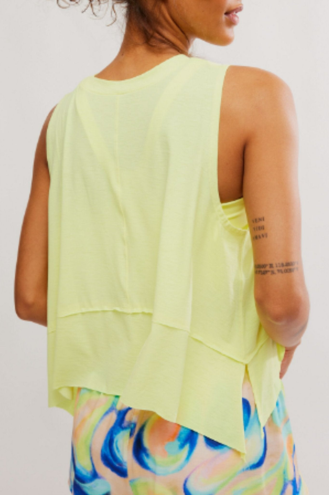 Free People: Tempo Solid Tank in Sour Citrus - J. Cole ShoesFree People MovementFree People: Tempo Solid Tank in Sour Citrus