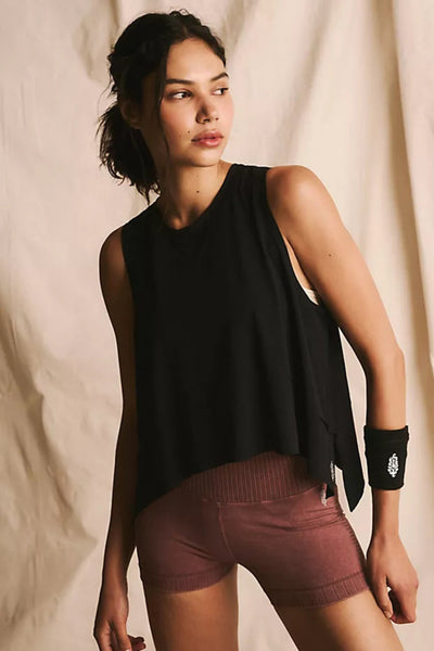 Free People: Tempo Tank in Black - J. Cole ShoesFREE PEOPLEFree People: Tempo Tank in Black