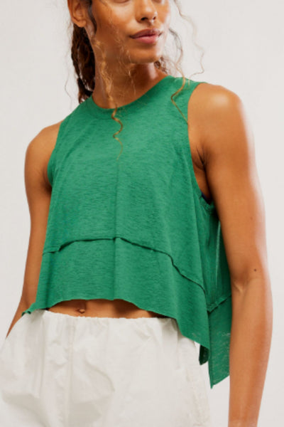 Free People: Tempo Tank in Heritage Green - J. Cole ShoesFREE PEOPLEFree People: Tempo Tank in Heritage Green