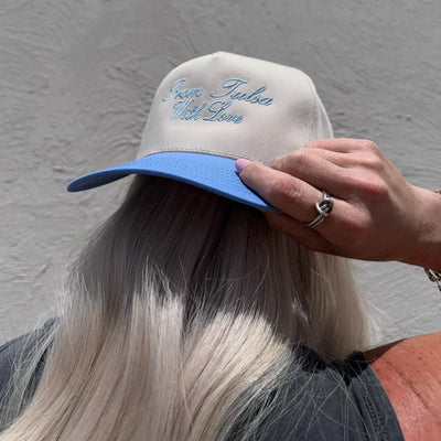 From Tulsa w/ Love Trucker Hat in Light Blue - J. Cole ShoesVINTAGE HAVANAFrom Tulsa w/ Love Trucker Hat in Light Blue