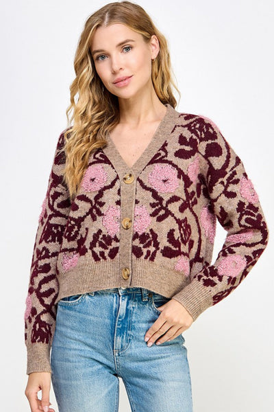 Jacquard Sweater Cardigan - J. Cole ShoesSEE AND BE SEENJacquard Sweater Cardigan