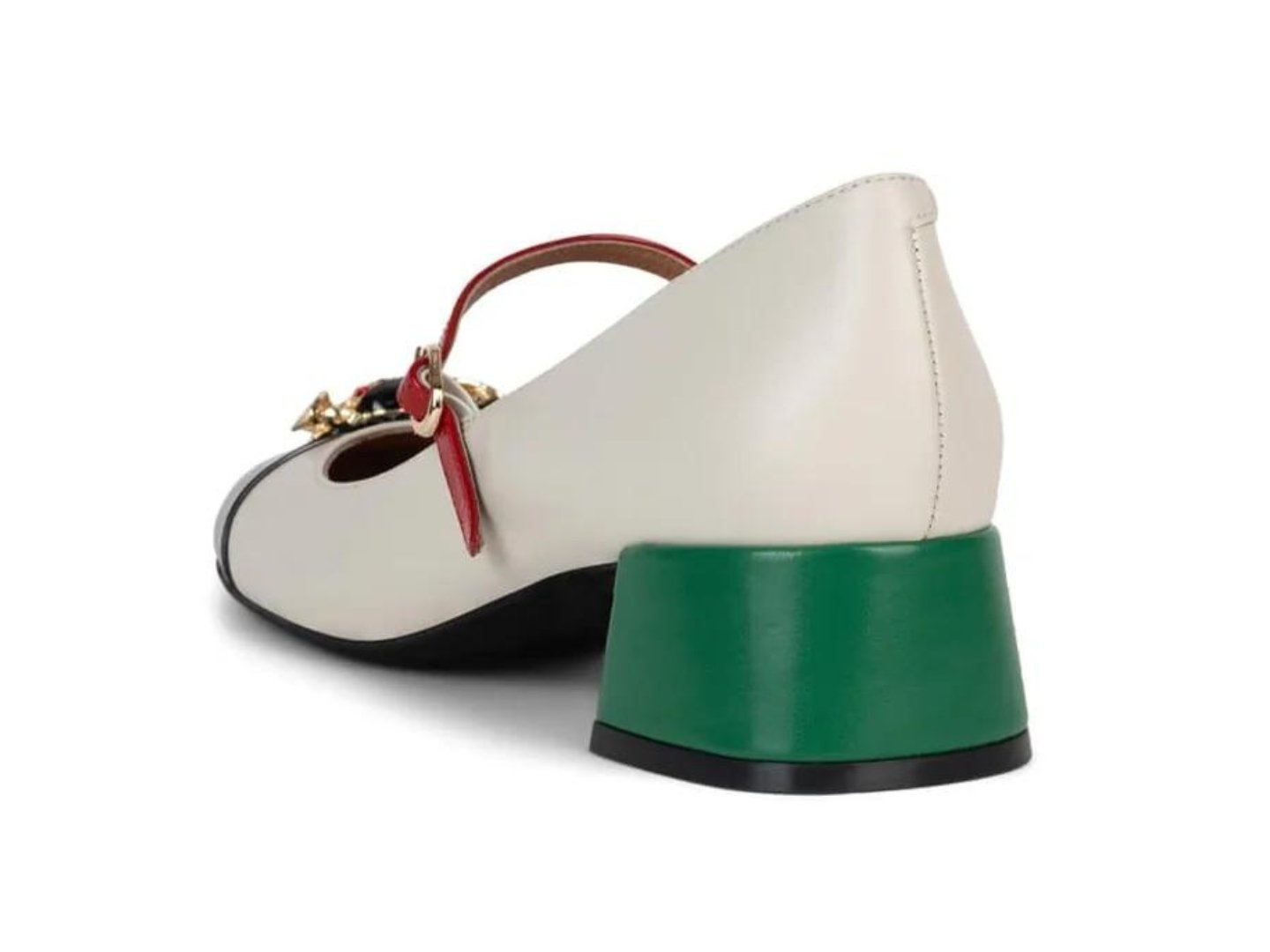 Jeffrey Campbell: Jitterbug in Ivory, Black, Red & Green - J. Cole ShoesJEFFREY CAMPBELLJeffrey Campbell: Jitterbug in Ivory, Black, Red & Green