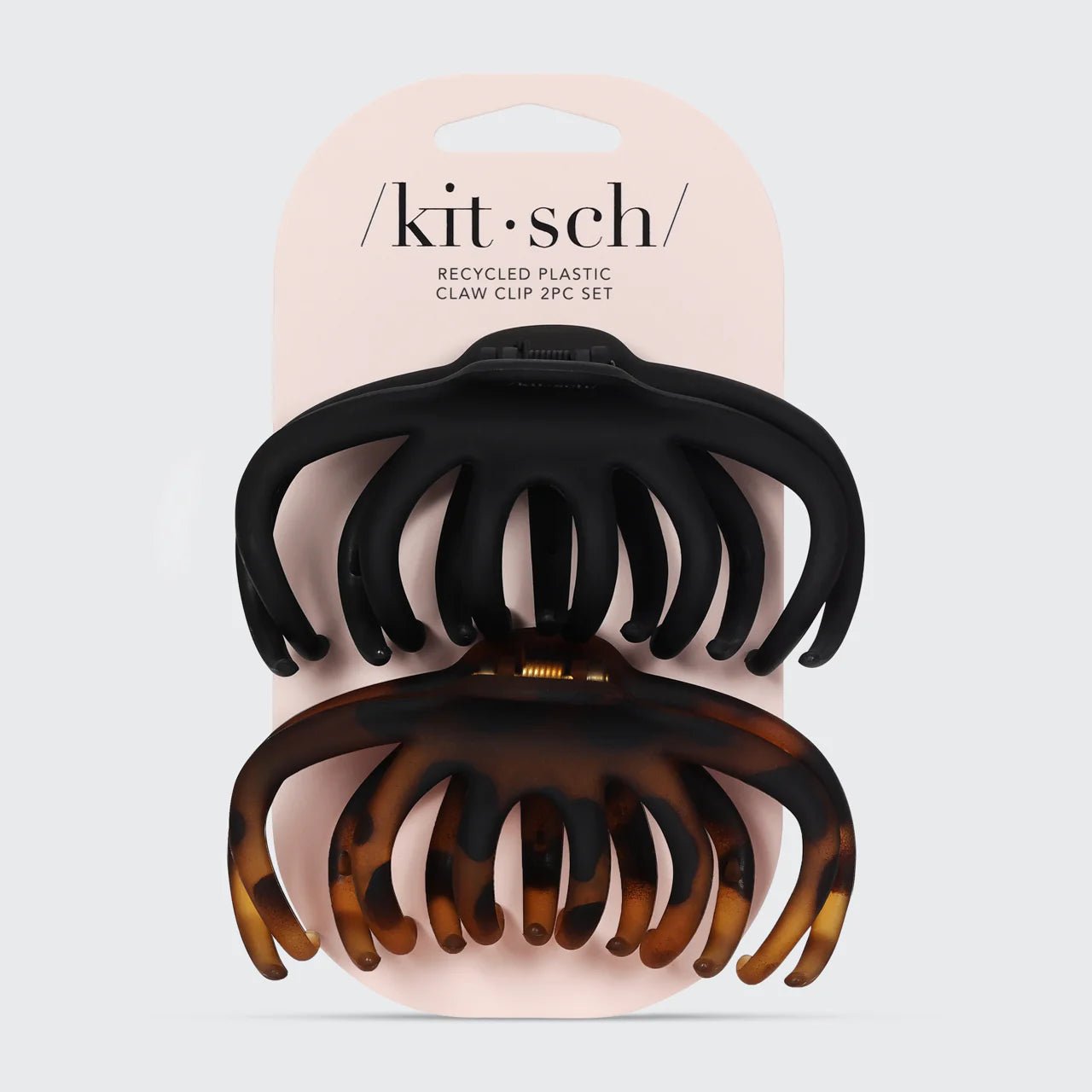 Kitsch: Octopus Claw Clip 2pc in Black & Tortoise - J. Cole ShoesKitschKitsch: Octopus Claw Clip 2pc in Black & Tortoise