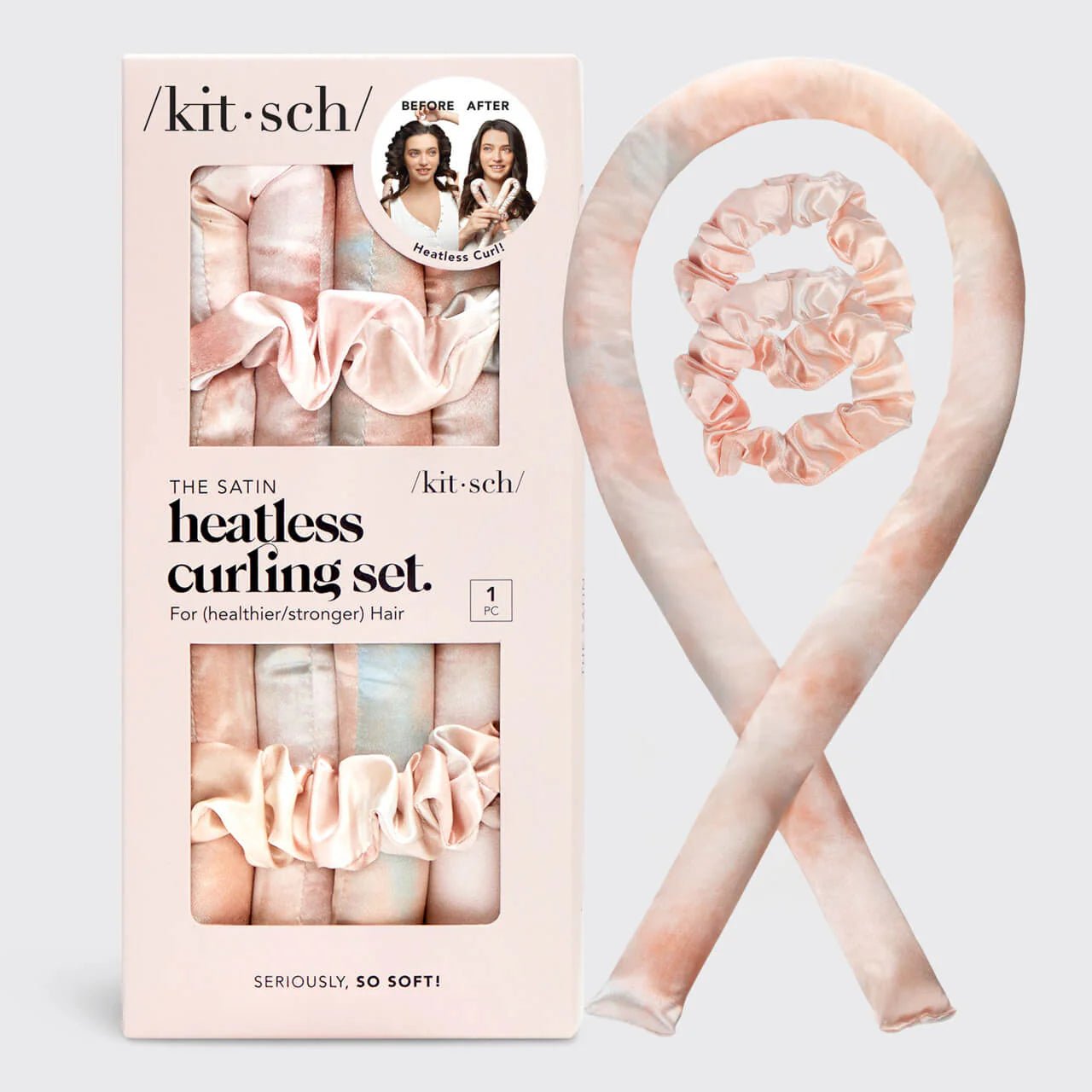 Kitsch: Satin Heatless Curling Set in Sunset Tie Die - J. Cole ShoesKITSCHKitsch: Satin Heatless Curling Set in Sunset Tie Die