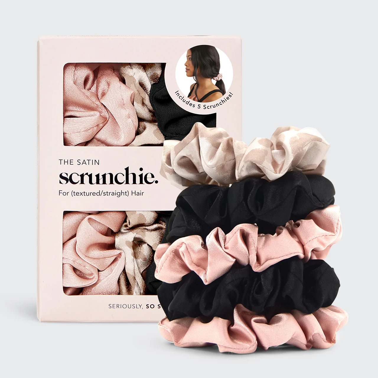 Kitsch: Satin Sleep Scrunchies 5pc Assorted - J. Cole ShoesKITSCHKitsch: Satin Sleep Scrunchies 5pc Assorted