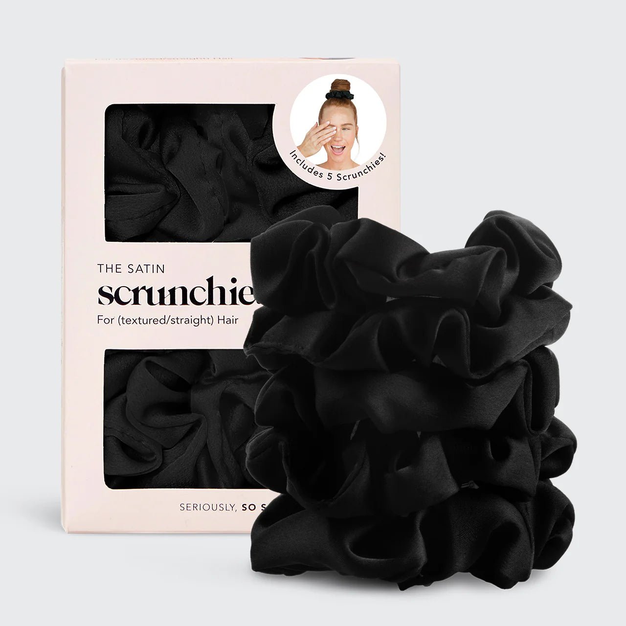 Kitsch: Satin Sleep Scrunchies in Black - J. Cole ShoesKITSCHKitsch: Satin Sleep Scrunchies in Black