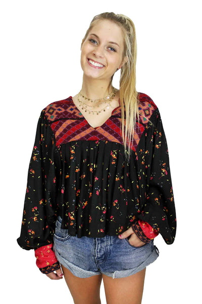 Lady Lou Printed Blouse - J. Cole ShoesFREE PEOPLELady Lou Printed Blouse