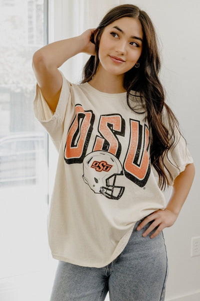 Livy Lu: OSU cowboys Helmet tee - J. Cole ShoesLIVY LULivy Lu: OSU cowboys Helmet tee