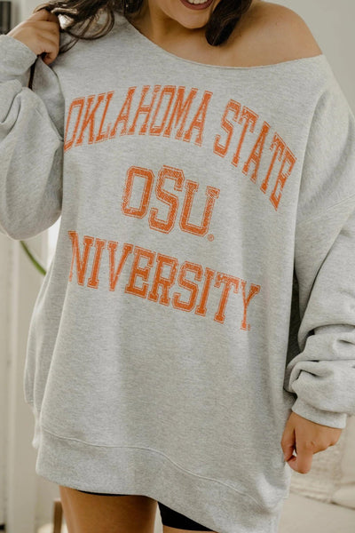 Livy Lu: OSU Vintage Sport Flashdance Sweatshirt in Ash Gray - J. Cole ShoesLIVY LULivy Lu: OSU Vintage Sport Flashdance Sweatshirt in Ash Gray