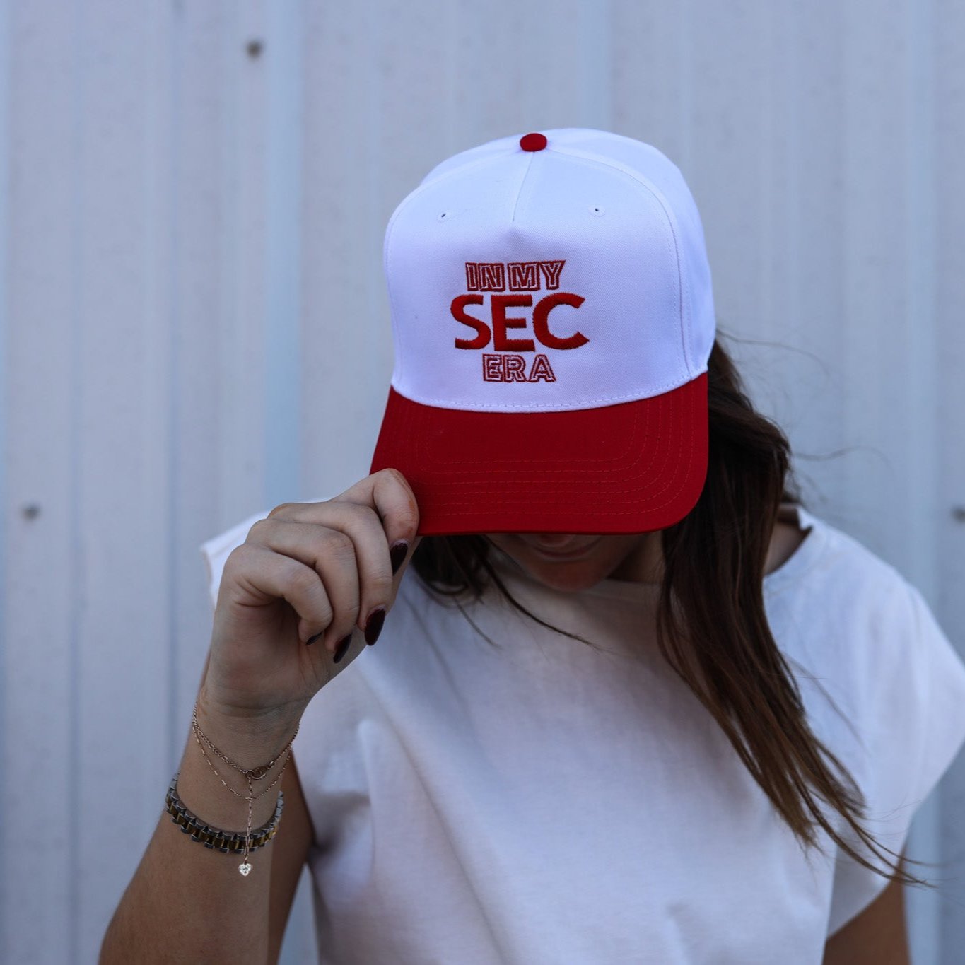 Madley: "In my SEC era" Hat in Red & White - J. Cole ShoesmadleyMadley: "In my SEC era" Hat in Red & White