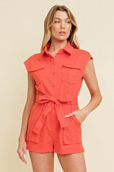 Maggie Orange Romper - J. Cole ShoesCLOUD TENMaggie Orange Romper