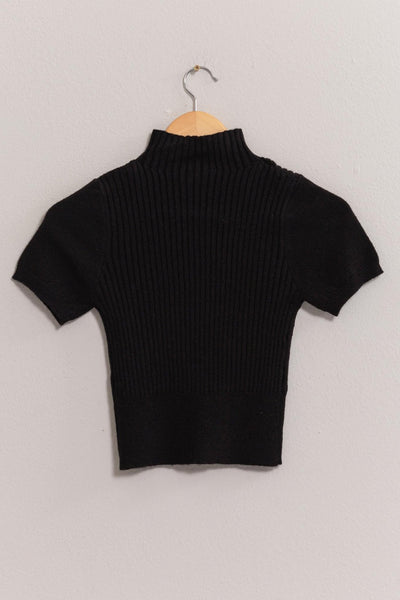 Mock Neck Black top - J. Cole ShoesHYFVEMock Neck Black top