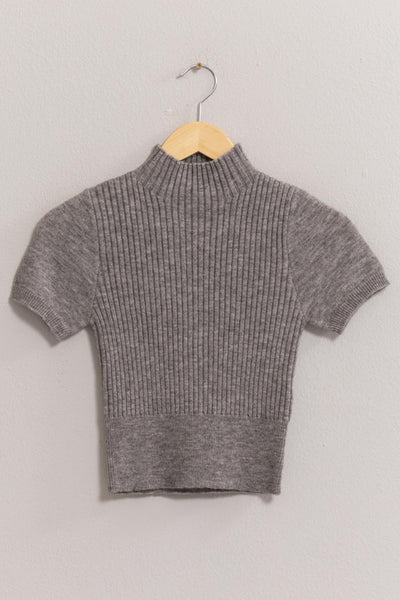 Mock neck top in heather gray - J. Cole ShoesHYFVEMock neck top in heather gray