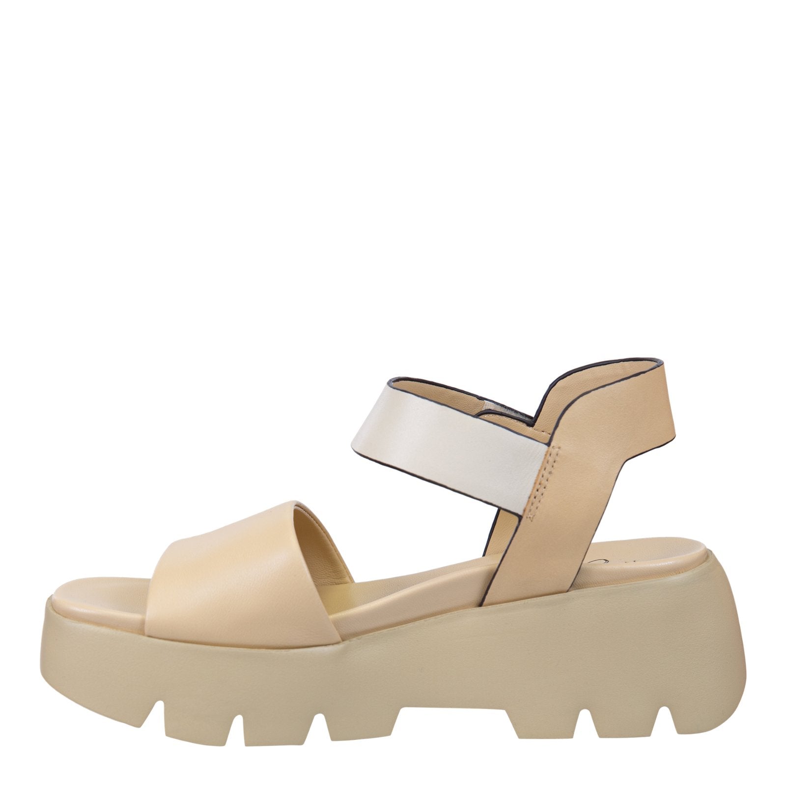 Naked Feet: ALLOY in BEIGE Platform Sandals - J. Cole ShoesNAKED FEETNaked Feet: ALLOY in BEIGE Platform Sandals