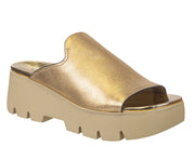 NAKED FEET - DRIFT in GOLD Platform Sandals - J. Cole ShoesNAKED FEETNAKED FEET - DRIFT in GOLD Platform Sandals