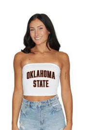 OK State White Tube Top - J. Cole Shoeslojo collegiate apparelOK State White Tube Top