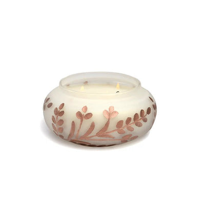 Paddywax: Frosted White Glass Candle with Branch Etching in Cypress & Fir - J. Cole ShoesPADDYWAXPaddywax: Frosted White Glass Candle with Branch Etching in Cypress & Fir